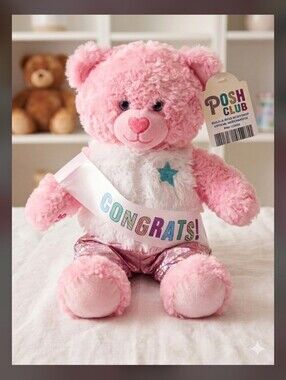 NWT Build-A-Bear Pink Cuddles Teddy Bear Bundle